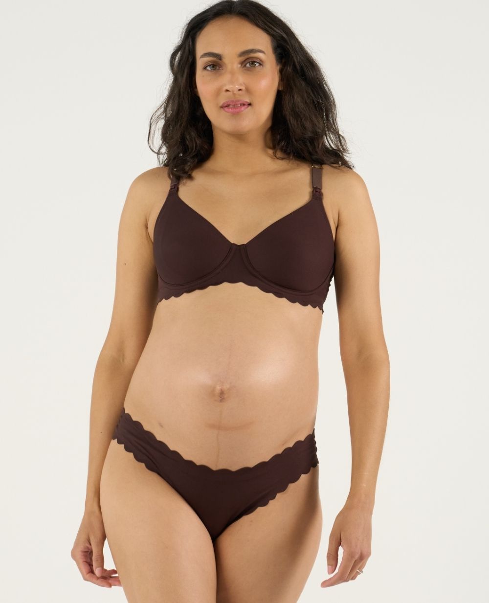 Reggiseno premaman e per l'allattamento invisibile Skin - Cioccolato