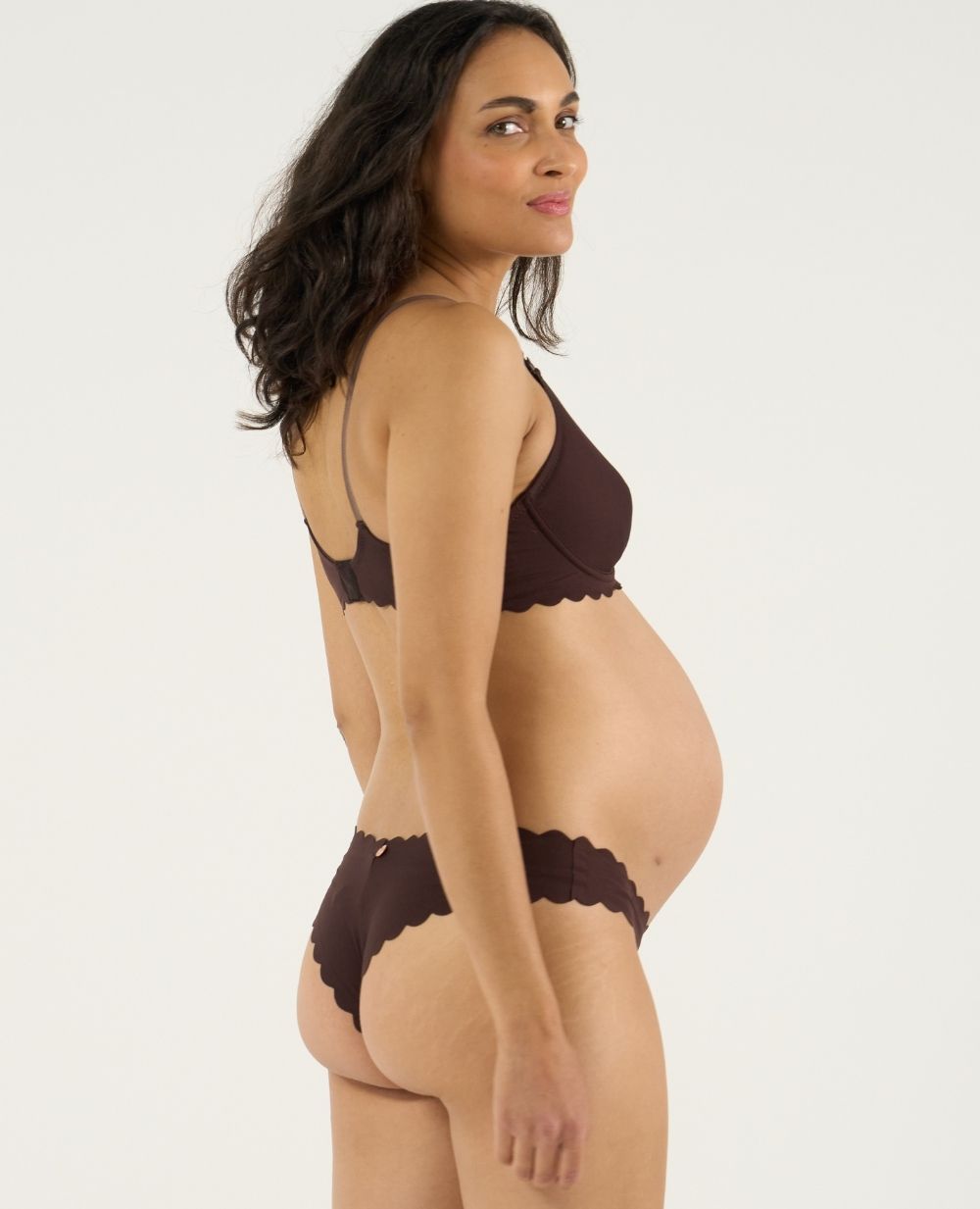 Reggiseno premaman e per l'allattamento invisibile Skin - Cioccolato