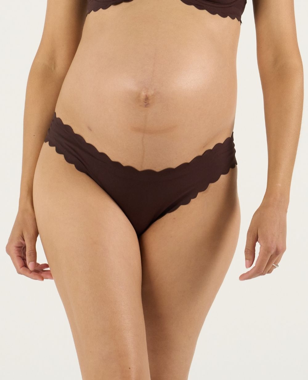 Tanga premaman a vita bassa Skin - Cioccolato