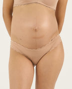 Tanga taille basse de maternité Skin - Latte