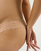 Tanga taille basse de maternité Skin - Latte