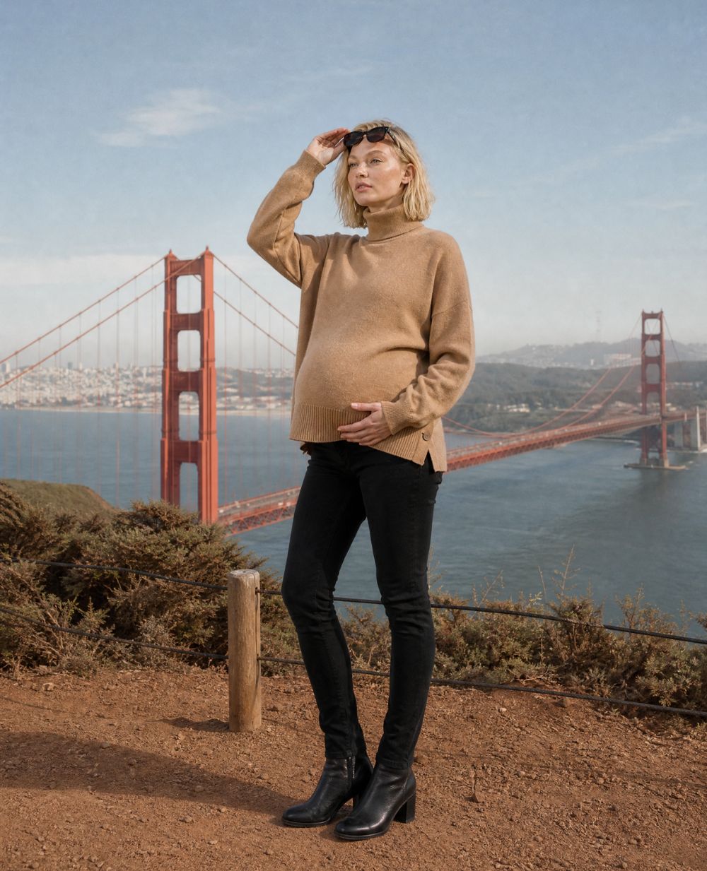 Soho Maternity and Nursing Sweater - Camel