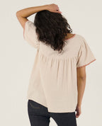 Blusa e camicia per l'allattamento Soraya - Beige