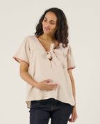 Blusa e camicia per l'allattamento Soraya - Beige