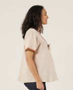 Blusa e camicia per l'allattamento Soraya - Beige