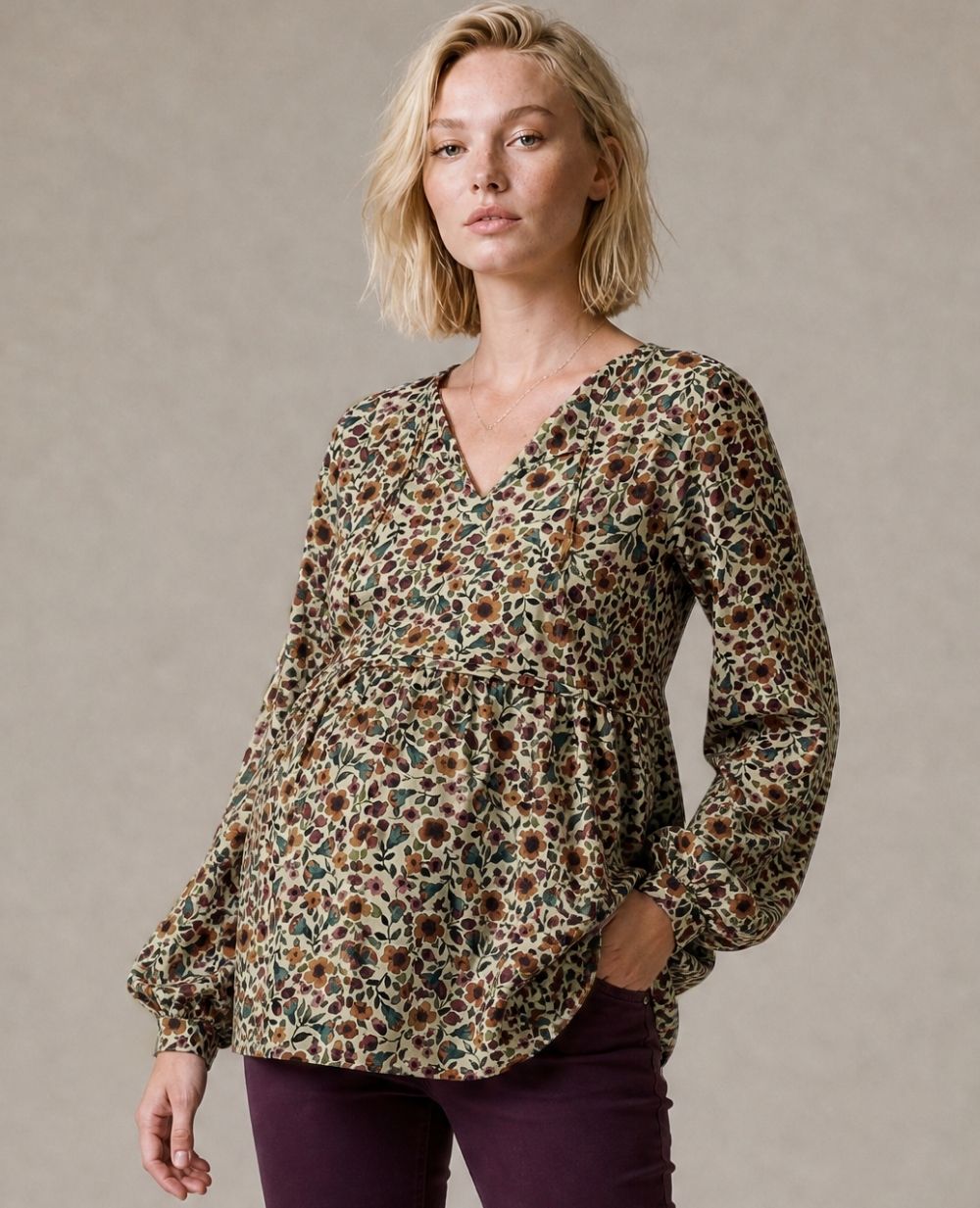 Tess Maternity and Nursing Blouse - Multicolor