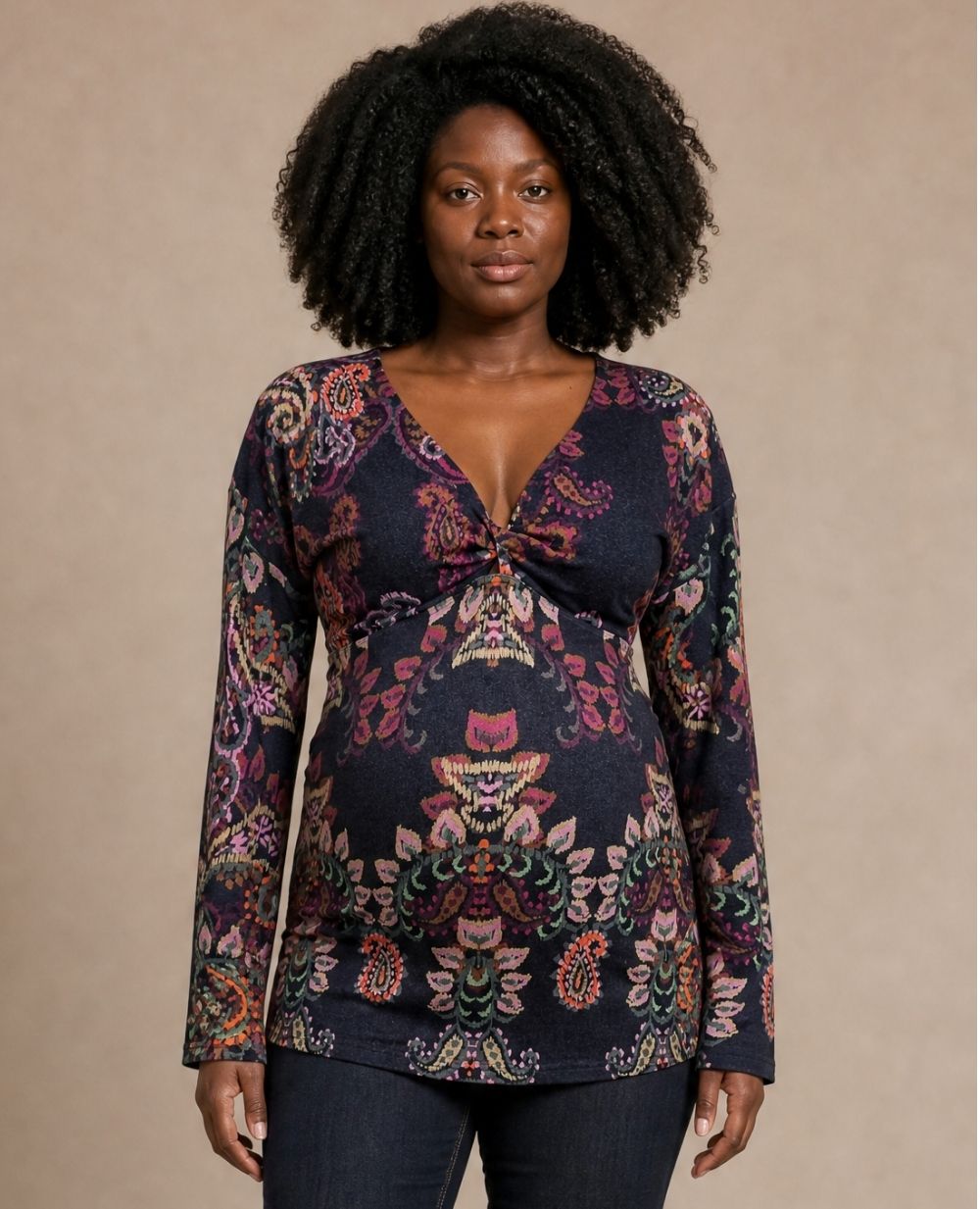 Tina Maternity and Nursing Top - Multicolour