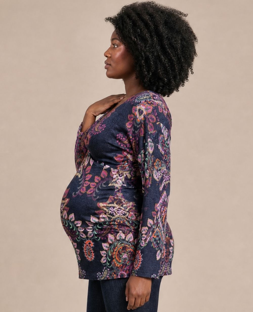 Tina Maternity and Nursing Top - Multicolour