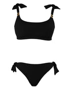 Bikini de grossesse porto vecchio noir, cache cœur