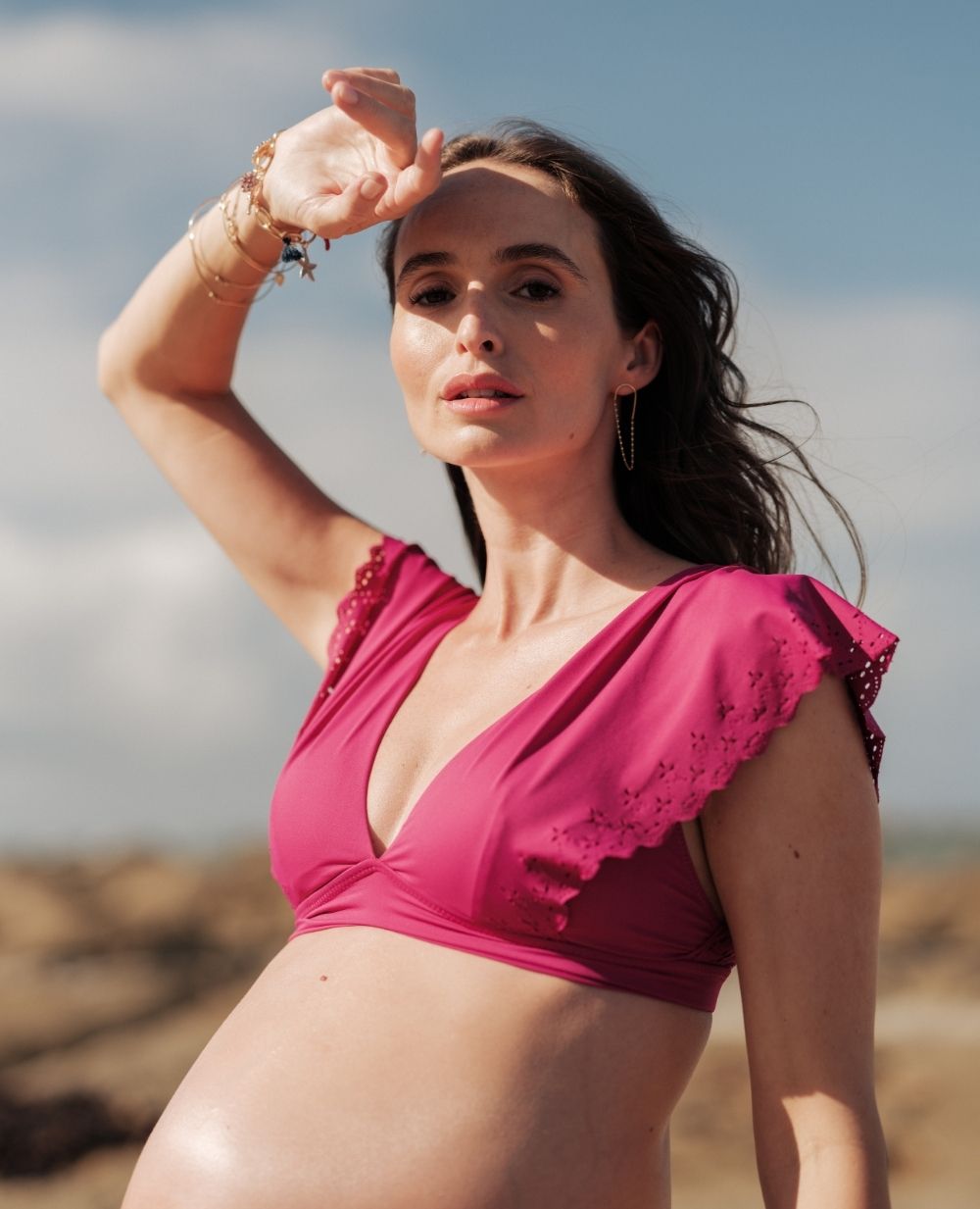 Maternity Bikini Bloom - Fuchsia