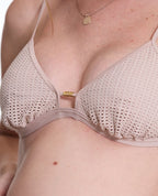 Milos Triangle Maternity Bikini - Beige