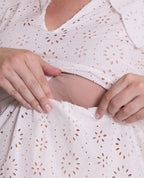 Blouse de grossesse et allaitement Clothilde - Blanc