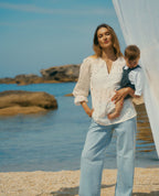 Blouse de grossesse et allaitement Clothilde - Blanc