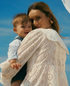Blouse de grossesse et allaitement Clothilde - Blanc
