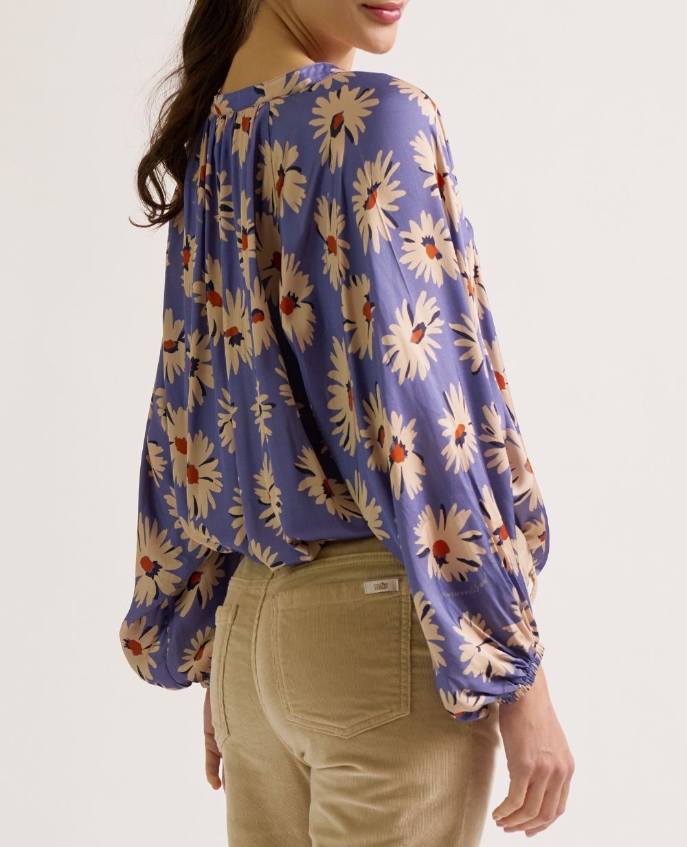 Blouse de grossesse et allaitement Madeleine bleuet
