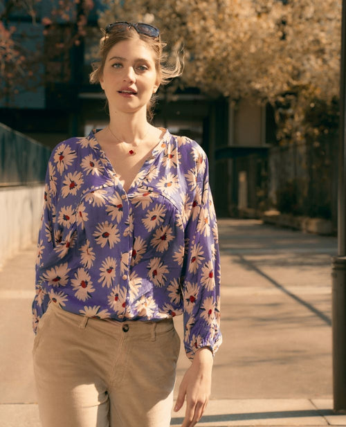 Blusa premaman e per l'allattamento Madeleine - Bleuet