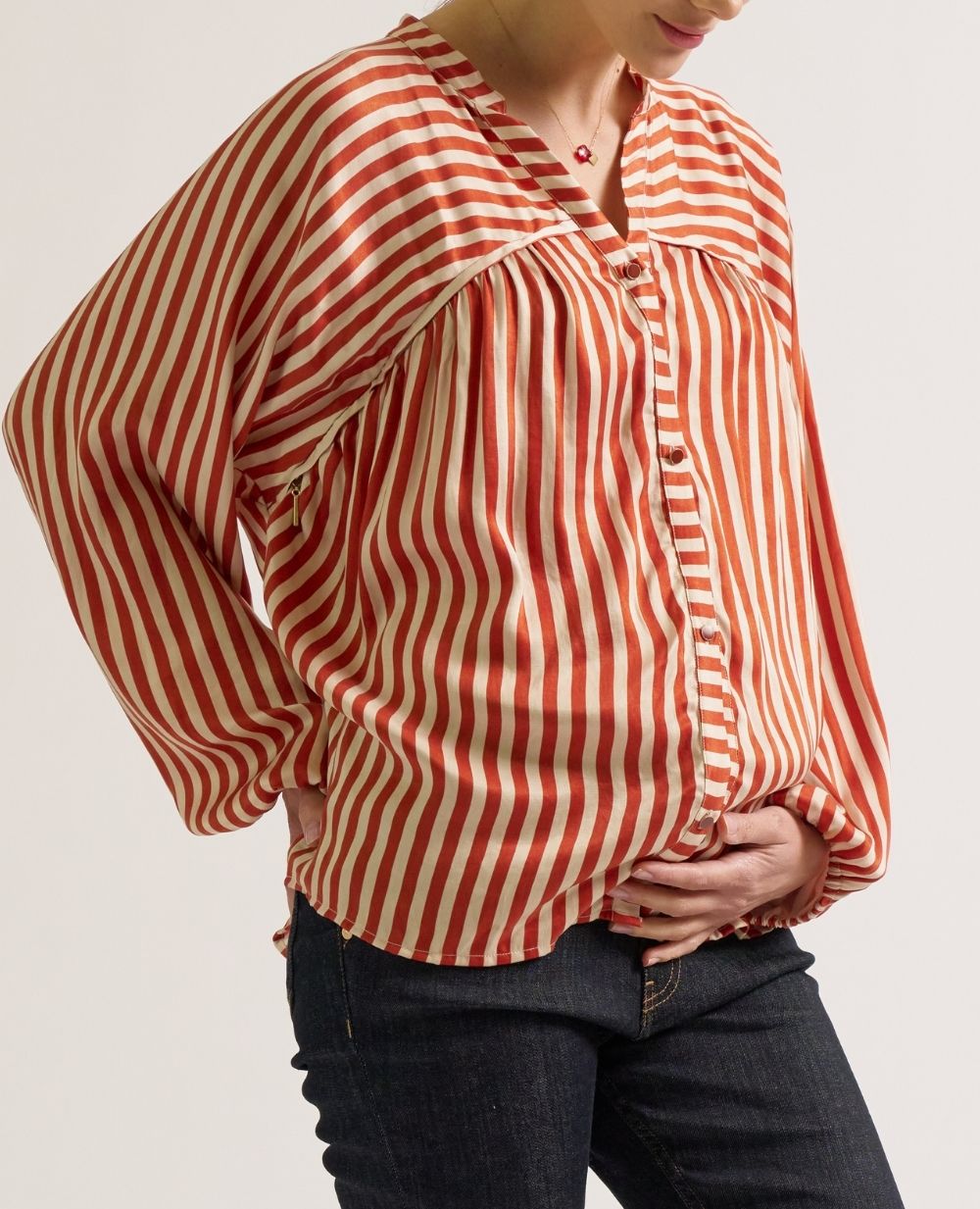 Blusa premaman e per l'allattamento Madeleine - Rame