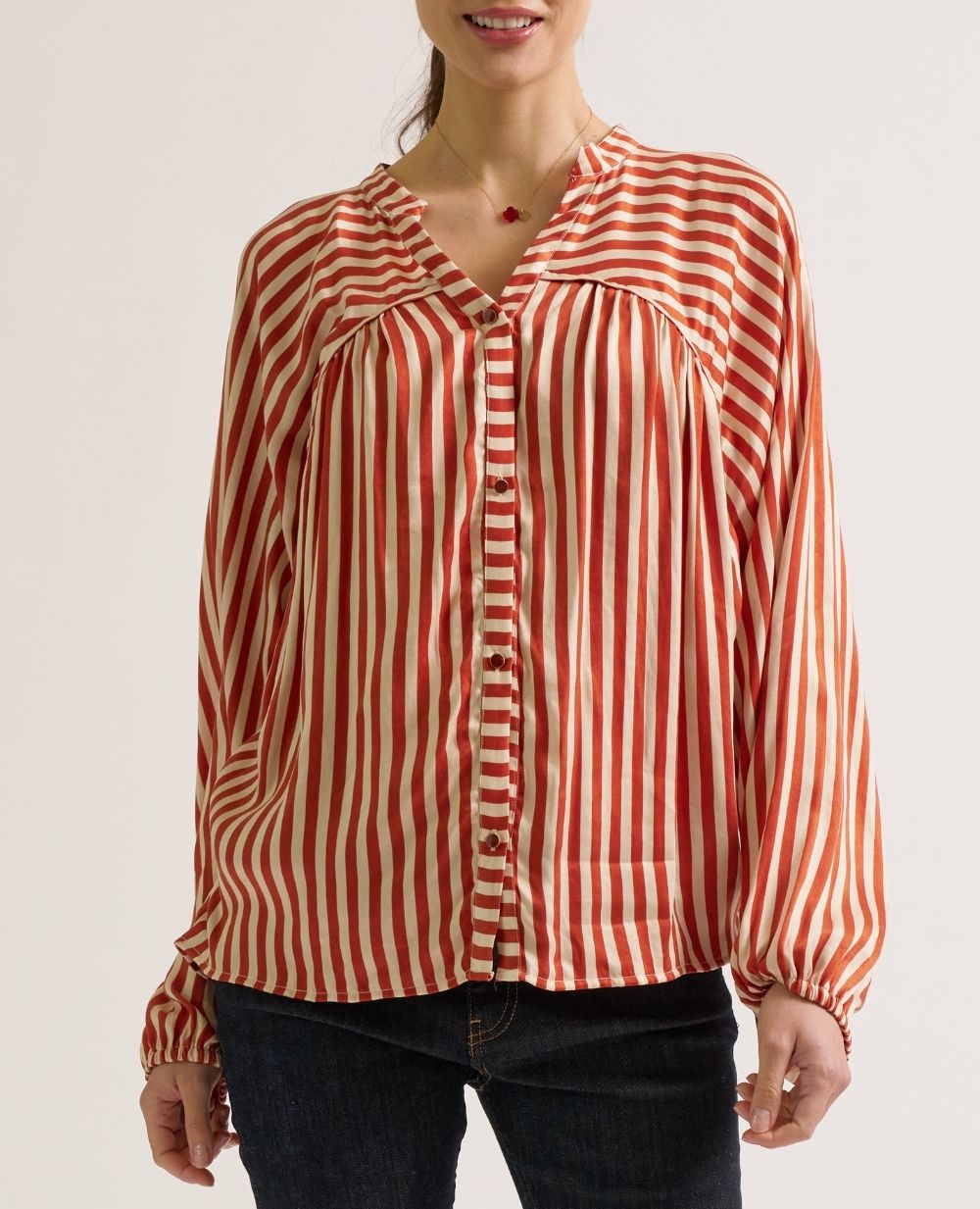Blusa premaman e per l'allattamento Madeleine - Rame