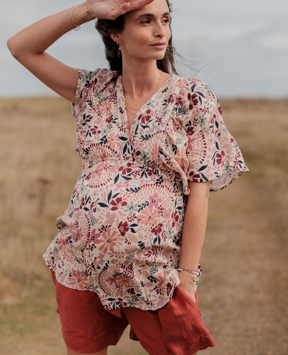 Blusa e camicia da allattamento Bella - Multicolore