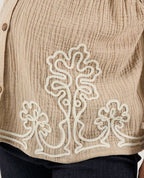Sarah Nursing Blouse and Shirt - Beige