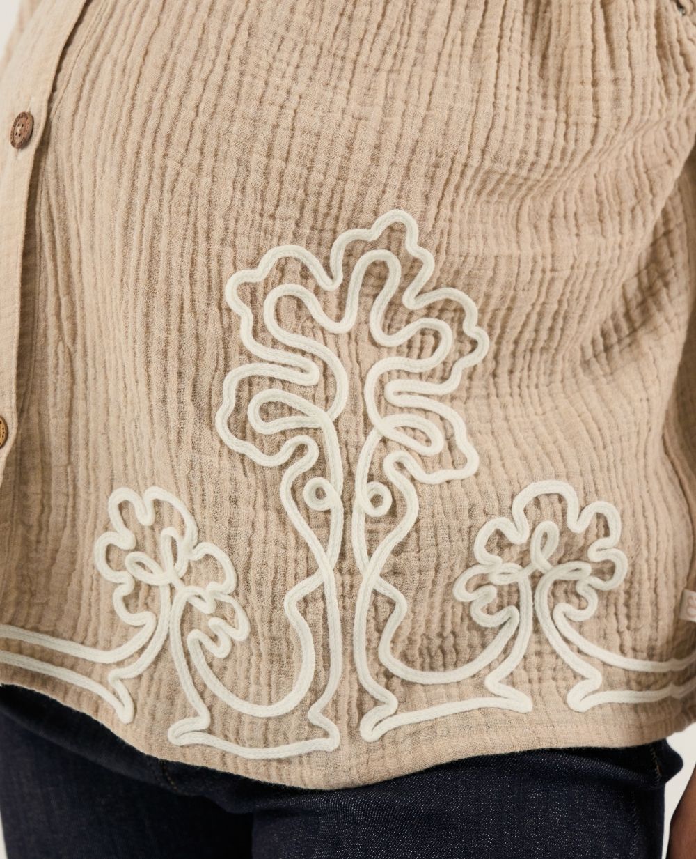 Sarah Nursing Blouse and Shirt - Beige