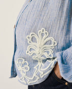 Blusa e camicia da allattamento Sarah - Bleu