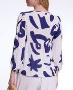 Corfou Balloon Sleeve Blouse - Multicolor