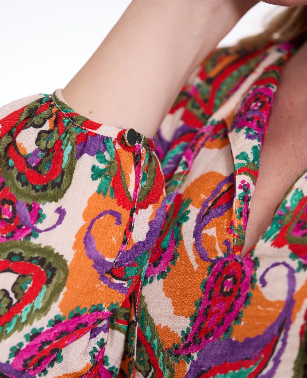 Latina Balloon Sleeve Blouse - Multico