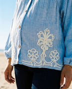Blusa e camicia da allattamento Sarah - Bleu