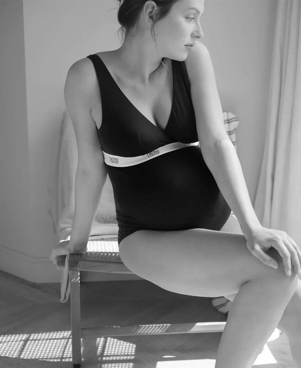 Body De Maternité Sans Manches - Gainant, Soutien Ventre, En Nylon/élasthanne, Pour Grossesse Et Sport