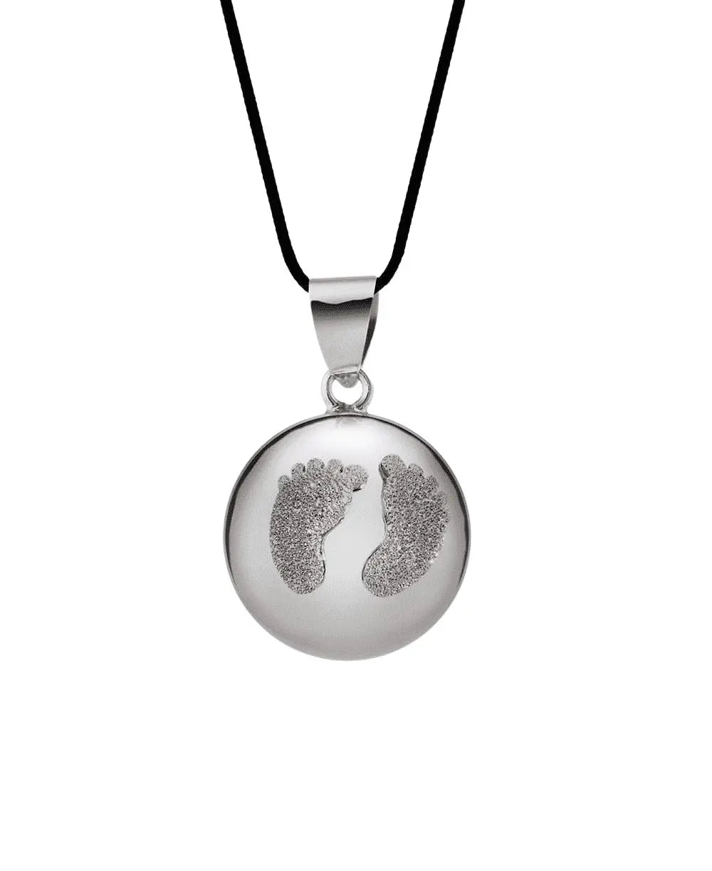 Bola de grossesse babyfeet black rhodium, cache cœur