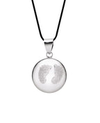 Bola de grossesse - babyfeet diamant rhodium, cache cœur