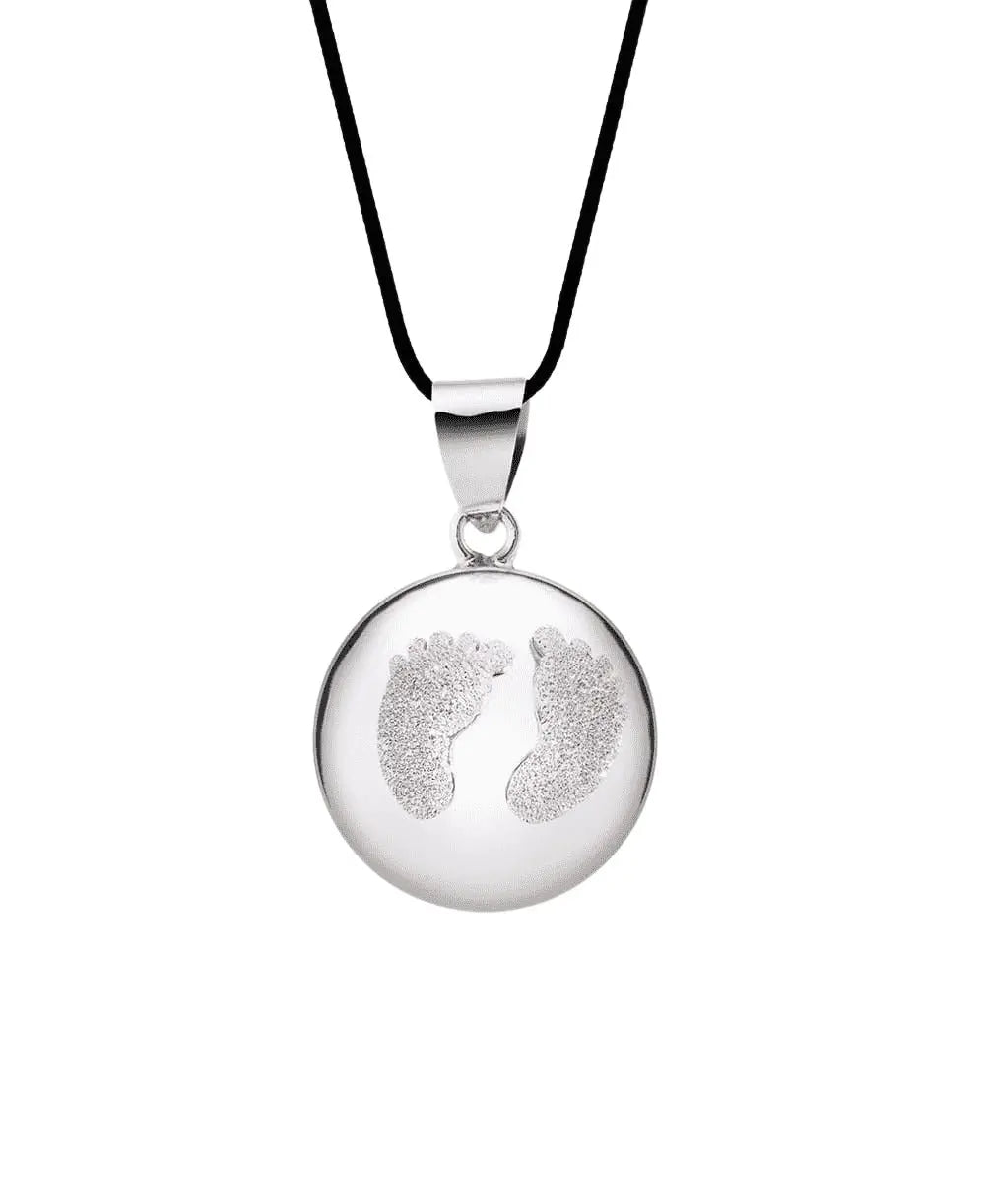 Bola de grossesse - babyfeet diamant rhodium, cache cœur