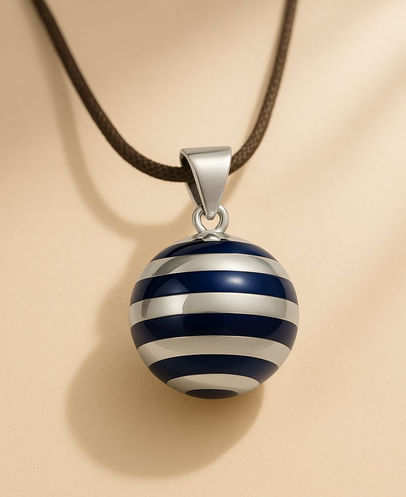 Bola de grossesse Breton - Argent / Marine