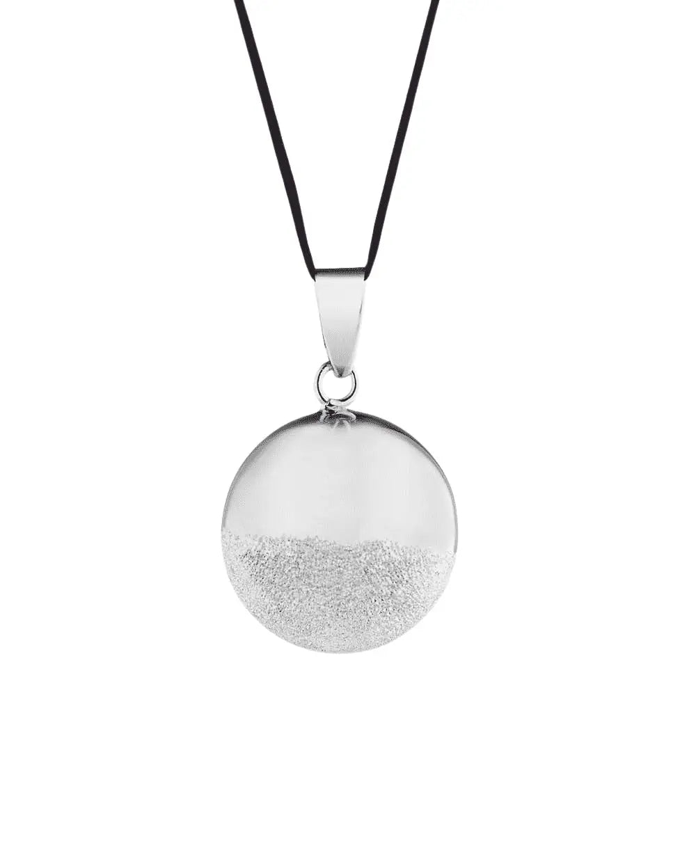 Bola de grossesse sphère rhodium, cache cœur