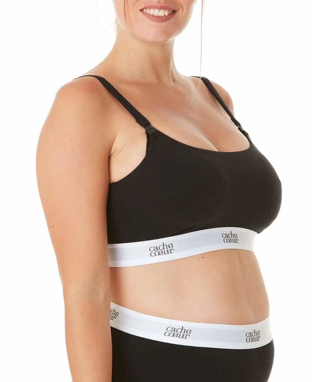 Brassière d’allaitement absorbante bodyguard noir, curve