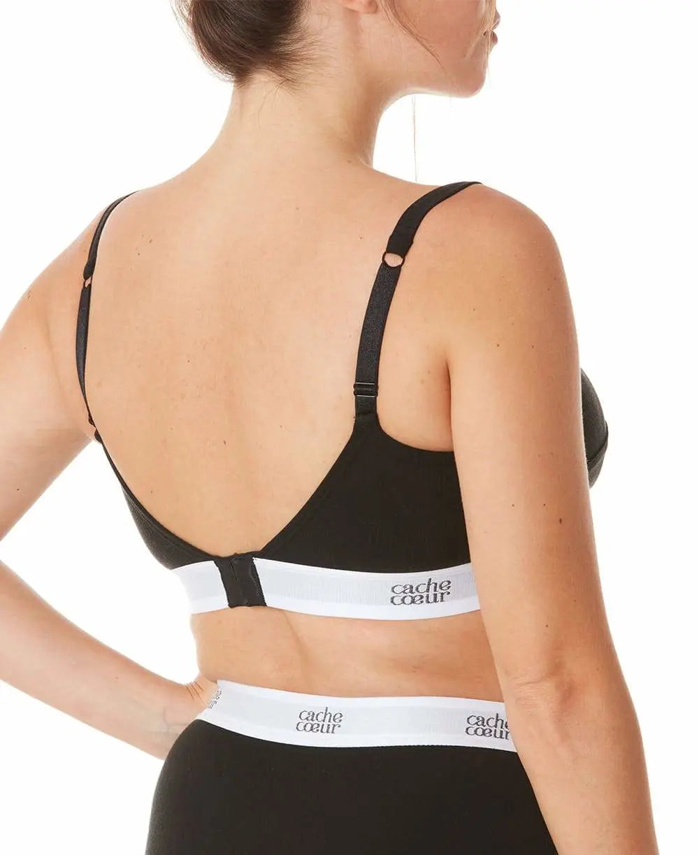 Brassière d’allaitement absorbante bodyguard noir, curve