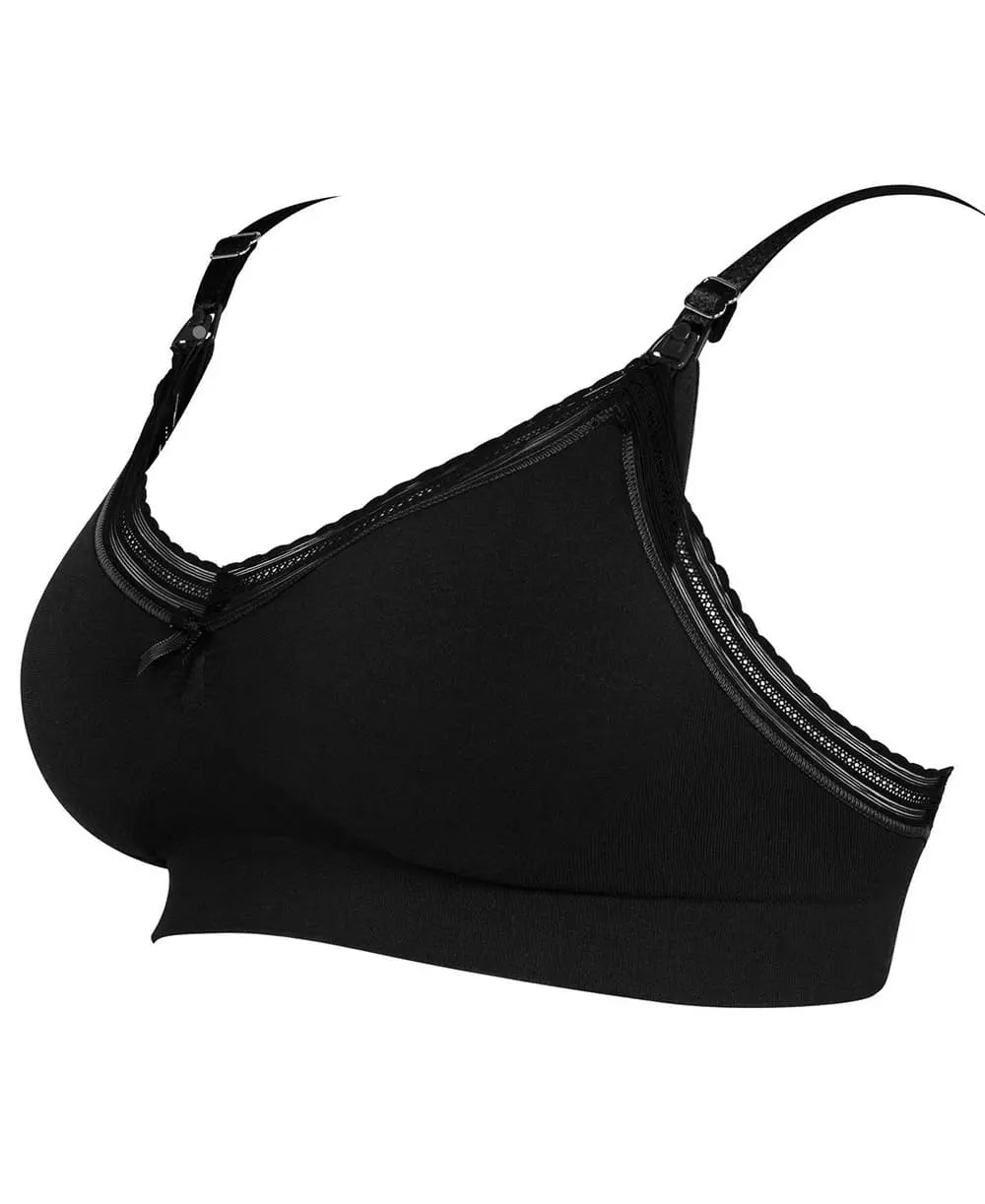 Brassière de grossesse et d’allaitement milk noir, cache