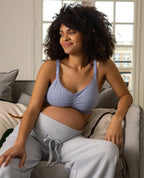 Brassière de grossesse et d’allaitement organic bleuet,