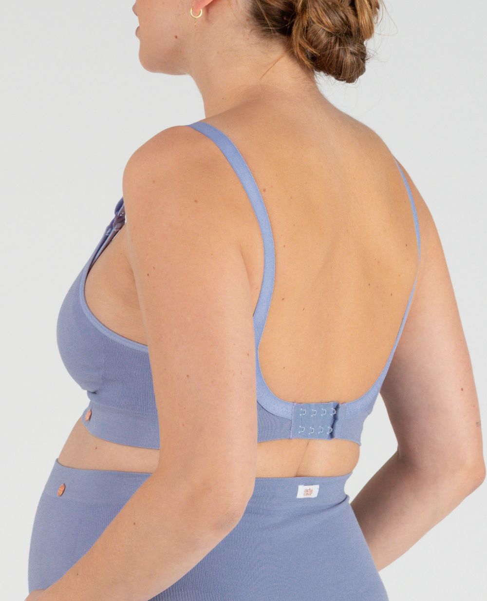 Organic sky blue pregnancy and nursing bra