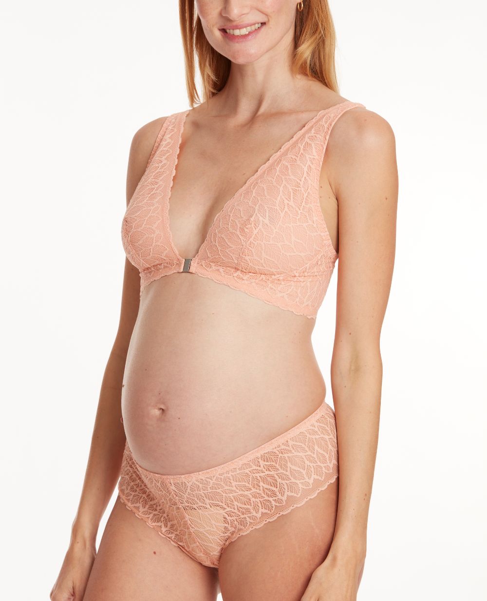 Bliss peach maternity and nursing bra