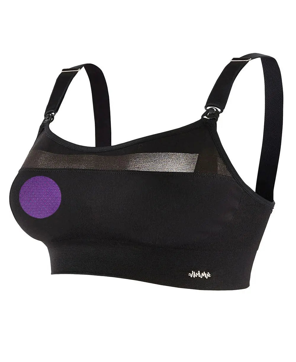 Brassière de sport grossesse et d’allaitement woma noir,