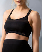 Reggiseno sportivo premaman e per l'allattamento Woma - Nero