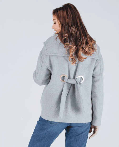 Caban de grossesse malo gris, cache cœur #couleur_gris 
