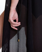 Caftano beachwear premaman Milos - Nero