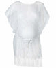 Caftan de grossesse Santiago blanc, Taille unique | Cache #couleur_blanc