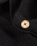 Cardigan de grossesse en maille abelha noir, cache cœur