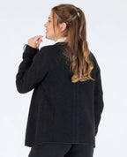 Cardigan de grossesse en maille abelha noir, cache cœur