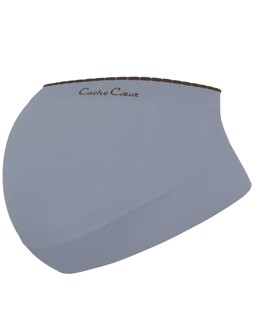 Ceinture de maintien grossesse illusion gris, cache cœur