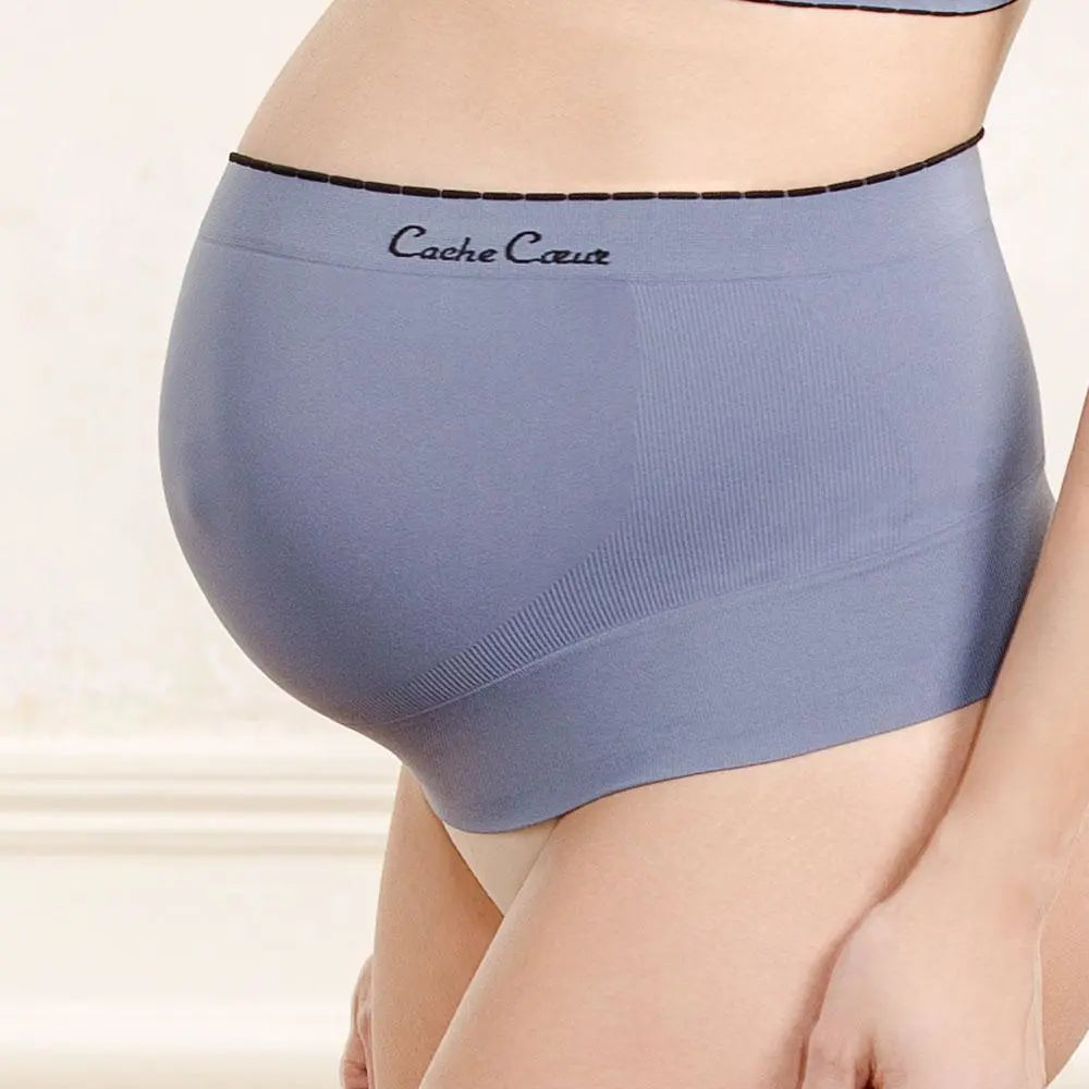 Ceinture de maintien grossesse illusion gris, cache cœur